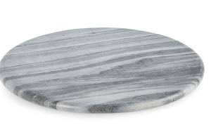Farfurie decorativa neagra din marmura 35 cm Crane Bizzotto