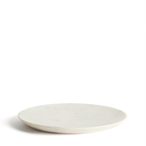 Farfurie intinsa alba din marmura 30 cm Erefi Kave Home