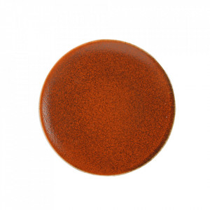 Farfurie intinsa portocalie/maro din portelan 21 cm Ash Aerts