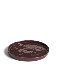Farfurie intinsa rosu burgund din ceramica 32 cm Daner Kave Home