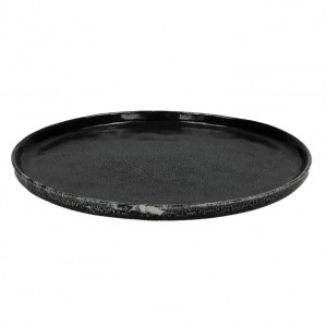 Farfurie pentru desert neagra din ceramica 22 cm Porcelino Experience Pomax