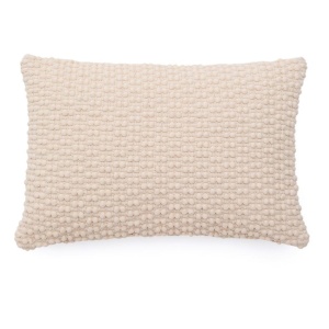 Fata de perna alba din fibre 40x60 cm Mascarell Kave Home