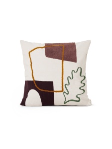 Fata de perna multicolora din bumbac 50x50 cm Mirage Leaf Ferm Living