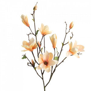 Floare artificiala portocalie din poliester 123 cm Magnolia Lou De Castellane