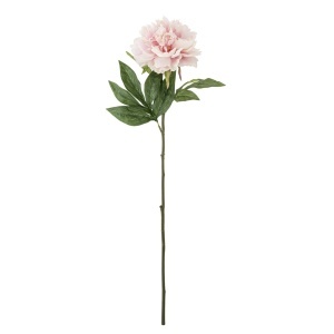 Floare artificiala verde/roz din fibre sintetice 66 cm Peony Bloomingville