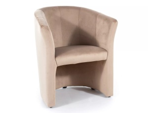 Fotoliu bej din catifea Wenge The Home Collection