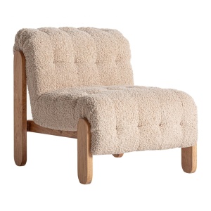 Fotoliu bej/maro din textil Neyprat Vical Home