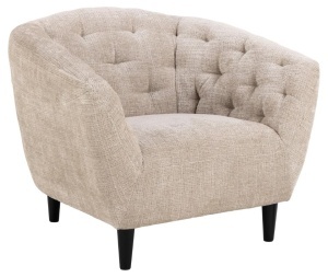 Fotoliu bej/negru din textil Ria Quiet Object