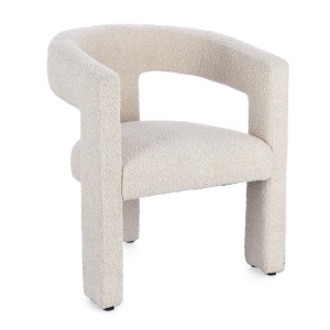Fotoliu crem din textil Arabella Bizzotto