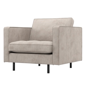 Fotoliu ecru din textil Rodeo Classic Rib Woood