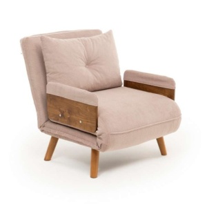 Fotoliu extensibil bej nurca din textil Cosmo Bohemian The Home Collection