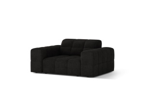 Fotoliu gri antracit din textil Jennifer Chenille Micadoni