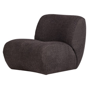 Fotoliu gri antracit din textil Nomu Chenille Woood