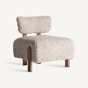 Fotoliu maro/bej din textil Buhl Vical Home