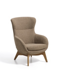 Fotoliu maro deschis/maro din textil Adiran Chenille Kave Home