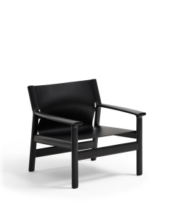 Fotoliu negru din piele ecologica Jan Kave Home