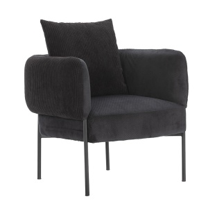Fotoliu negru din textil Aruni Quiet Object