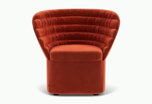 Fotoliu rosu sofran din textil Phoebe Royal Saffron - 183 FEST