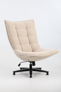 Fotoliu rotativ grej din textil Cave The Home Collection