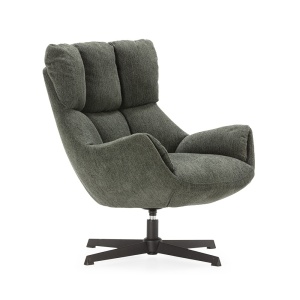 Fotoliu rotativ verde din textil Odette The Home Collection