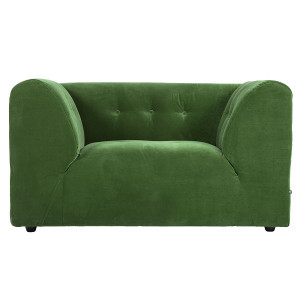 Fotoliu verde din catifea Vint HKliving