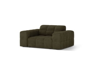 Fotoliu verde din textil Jenniffer Chenille Micadoni