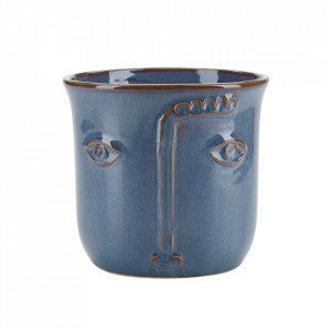 Ghiveci albastru din ceramica 15 cm William Bahne