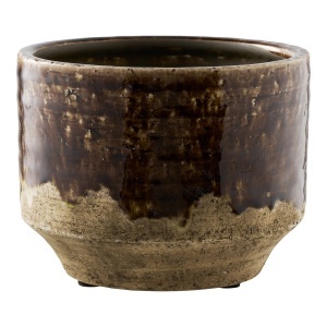 Ghiveci din ceramica maro 17 cm Diva House Nordic