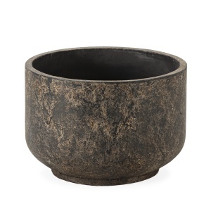 Ghiveci din ciment negru/maro 52 cm Ariana Thai Natura