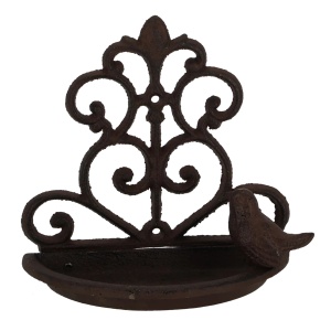 Hranitoare pentru pasari maro din metal 18 cm Vrupta Esschert Design