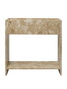 Jardiniera cu suport bej din marmura 28x65 cm Stone Ferm Living