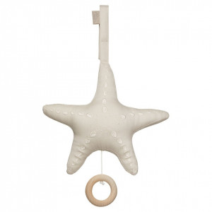 Jucarie muzicala suspendabila din bumbac pentru copii Starfish Light Sand Cam Cam