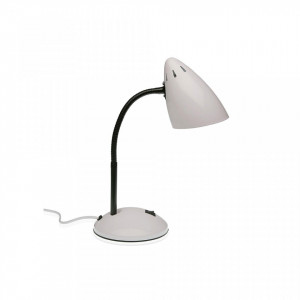 Lampa birou alba/neagra din metal 40 cm Study Lamp White Versa Home