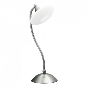 Lampa birou argintie/alba din metal 37 cm Elisa Candellux