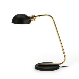Lampa birou neagra/aurie din metal 50 cm Progre Thai Natura