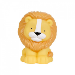 Lampa de veghe galbena din PVC cu LED 18 cm Lion A Little Lovely Company