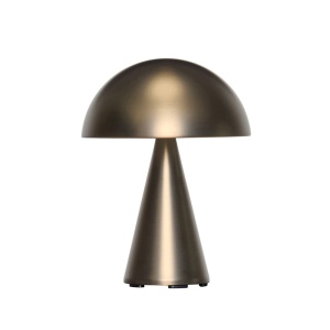 Lampa portabila dimabila de birou maro alama din metal 20 cm Mush Hubsch