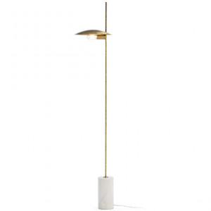 Lampadar alb/auriu din marmura 167 cm Oled Thai Natura