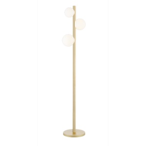 Lampadar auriu/alb din metal cu 3 becuri 160 cm Fores Zuma Line