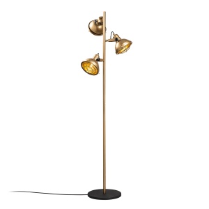 Lampadar auriu din metal cu 3 becuri 162 cm Spoly The Home Collection