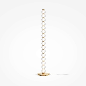Lampadar auriu din metal cu LED 132 cm Amulet Maytoni