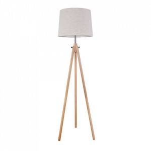 Lampadar bej din lemn 162 cm Calvin Maytoni