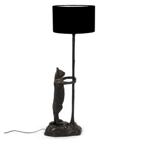 Lampadar din metal negru 108 cm No Girlfriend No Problem Bold Monkey