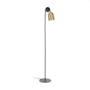 Lampadar negru/auriu din metal 180 cm Natsumi Kave Home