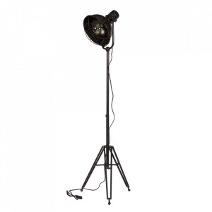 Lampadar negru din metal 167 cm Spotlight BePureHome