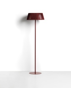 Lampadar solar pentru exterior maro teracota din metal 160 cm Aldet Kave Home