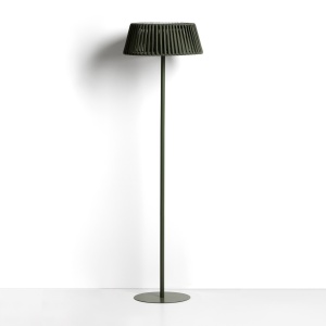 Lampadar solar pentru exterior verde din metal 160 cm Aldet Kave Home