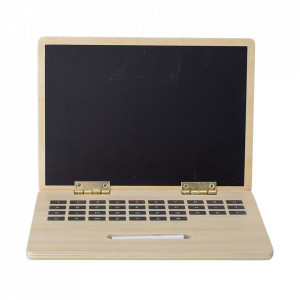 Laptop de jucarie multicolor din placaj si metal Nature Bloomingville Mini