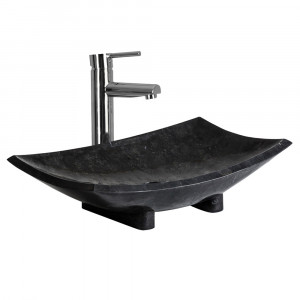 Lavoar baie negru din marmura Urano Vical Home