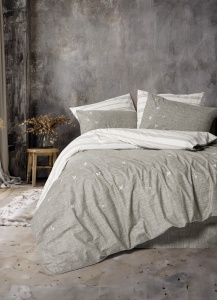 Lenjerie pat maro din bumbac Moke Double The Home Collection